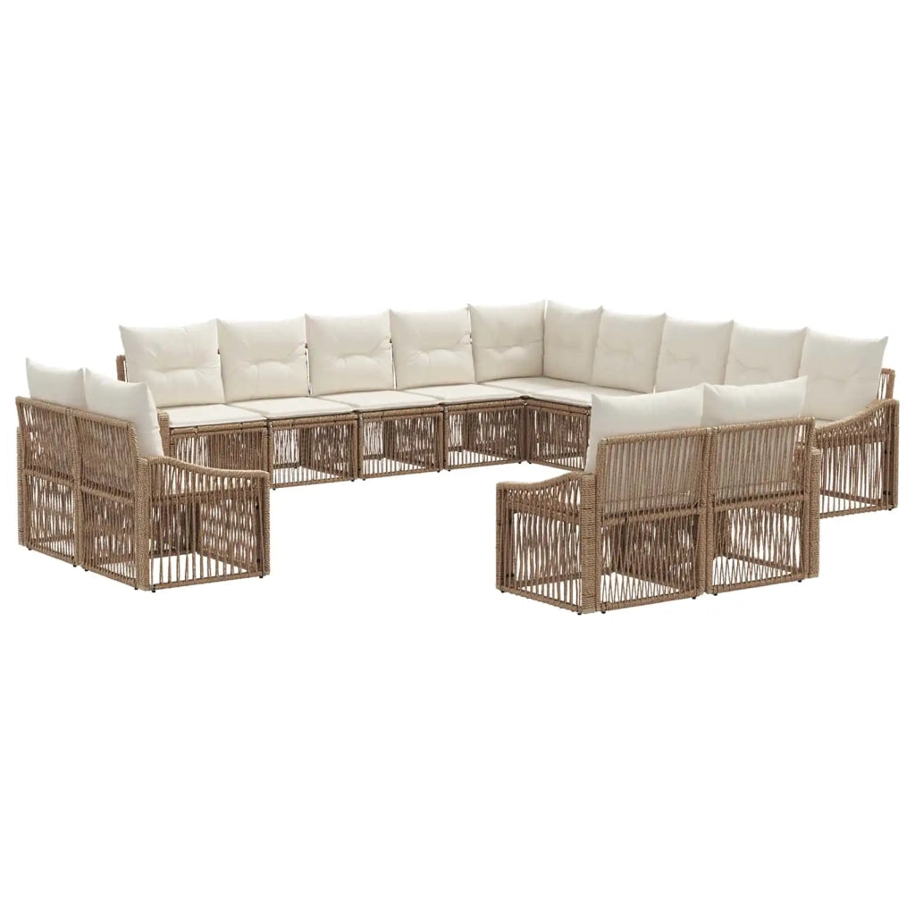 Set Divano da Giardino 13 pcs Beige polyrattan 3436188