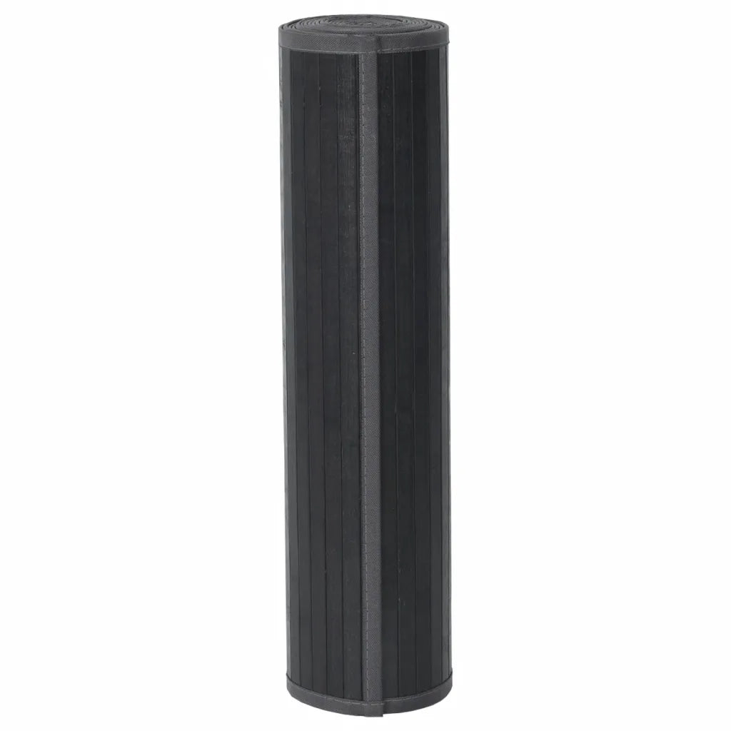 Tappeto Rettangolare Grigio 80x400 cm in Bambù 376922