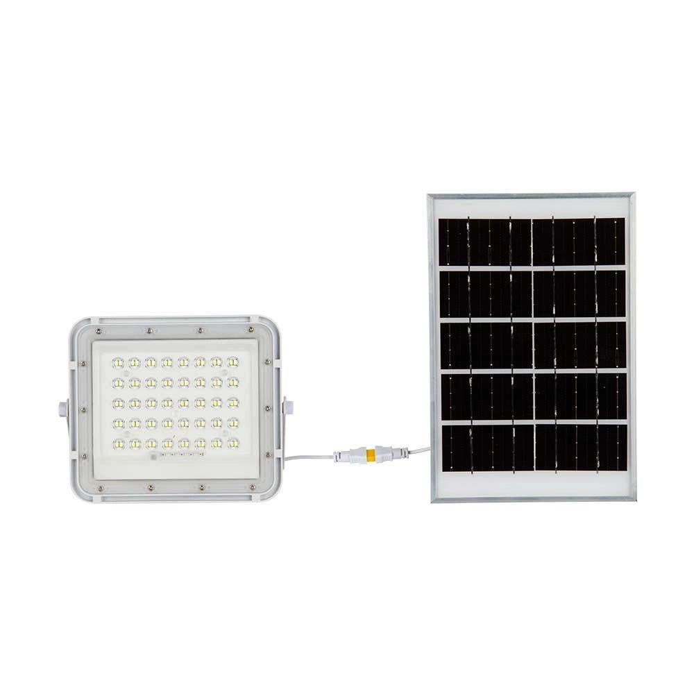 Faro solare LED V-TAC 6W 4000K 400lm IP65 bianco con telecomando