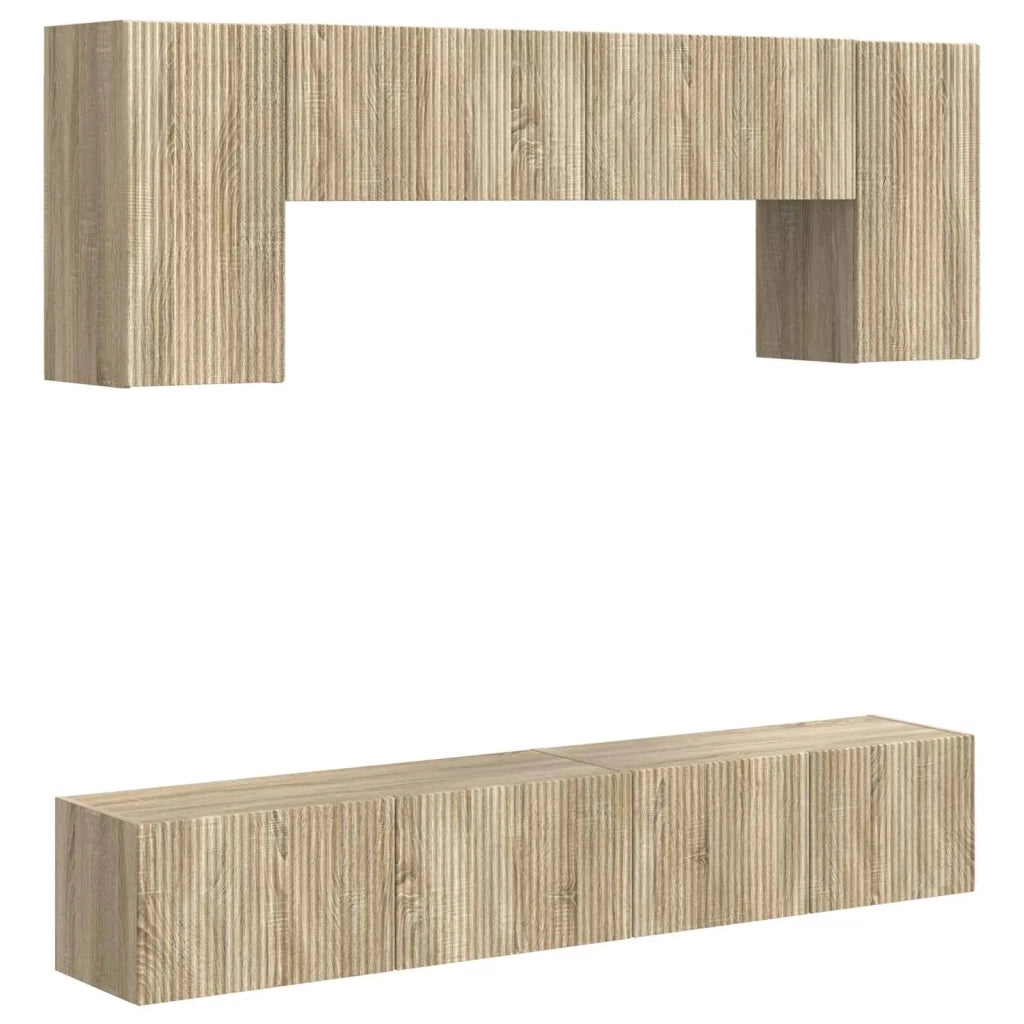 Set mobile TV 4 pcs Rovere Sonoma Legno multistrato