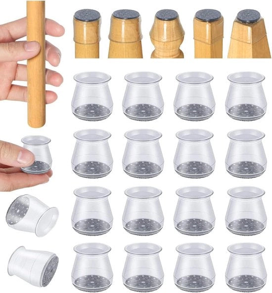 Protettori di mobili - Supporti per gambe di tavoli - Pannelli di parquet in legno duro - 16 pezzi - 0.9-1.29 pollici