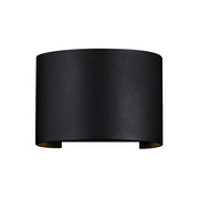 Lampada Da Parete Moderna Per Esterno Metallo Nero Luce Led 6W Ip54