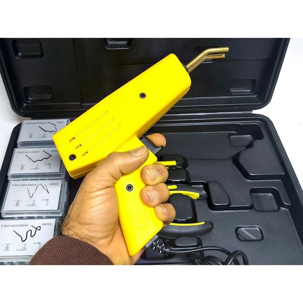 Trade Shop - Kit Pistola Saldatrice Saldatura Plastica 200w Riparazione Paraurti Auto 400pz -