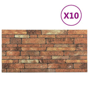 Pannelli da parete 10 pz Marrone e bianco 100 x 50 cm CFW3855999