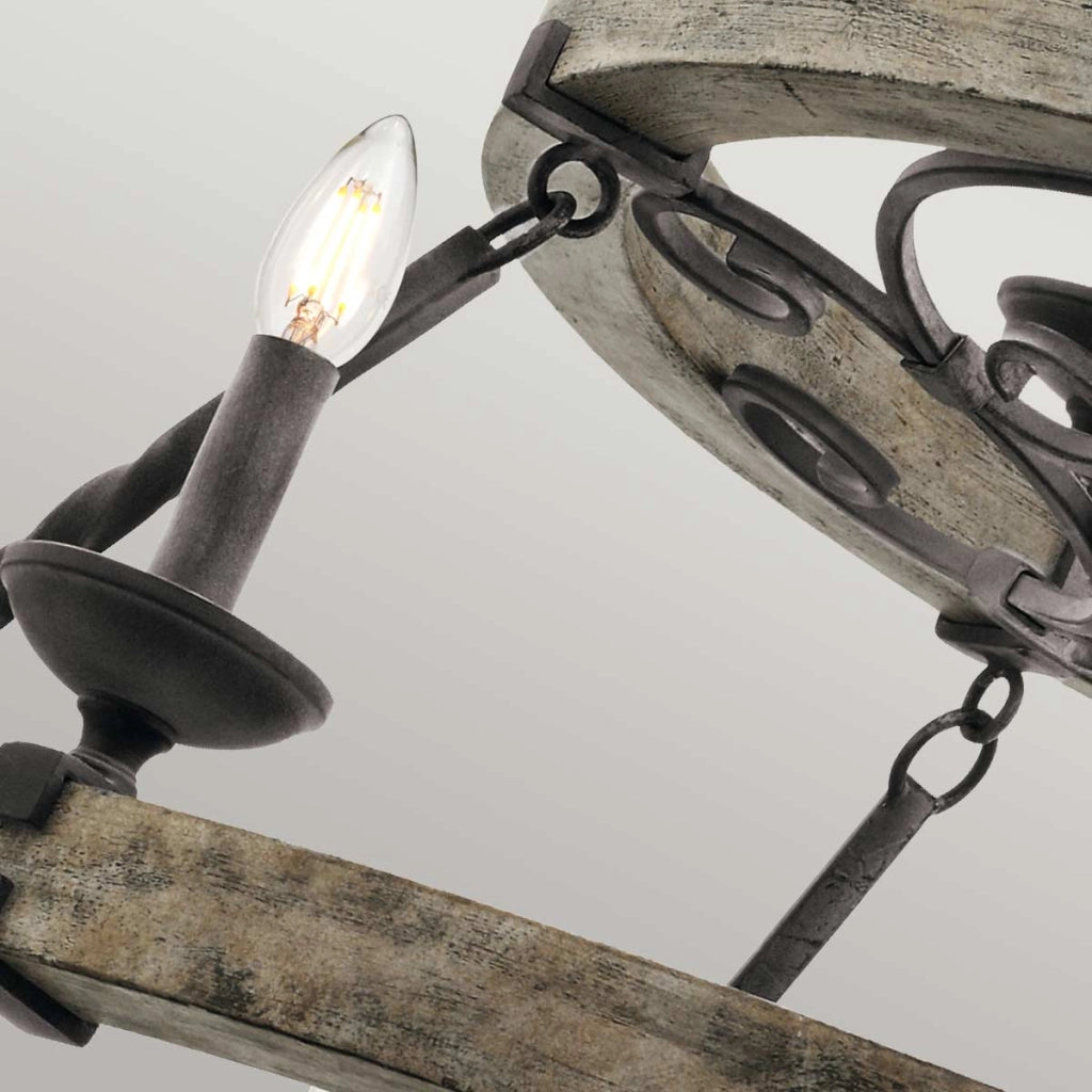 Lampadario Taulbee 2 livelli zinco anticato 15xE14 Kichler