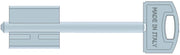 Securemme CHIAVE GREZZA PER PORTE BLINDATE Mod. G gambo mm. 40 5.00 pz
