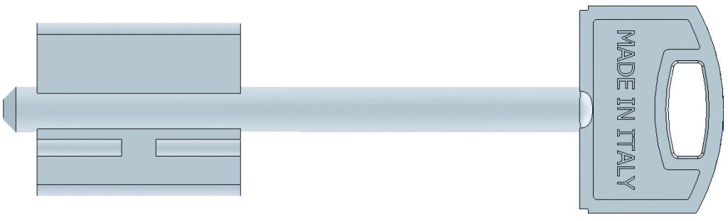 Securemme CHIAVE GREZZA PER PORTE BLINDATE Mod. G gambo mm. 40 5.00 pz