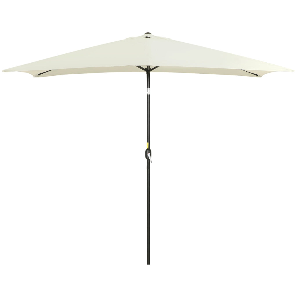 Ombrellone Rettangolare Giardino ¨C Xylo ¨C Alluminio Poliestere 2x3m Bianco Crema Nero