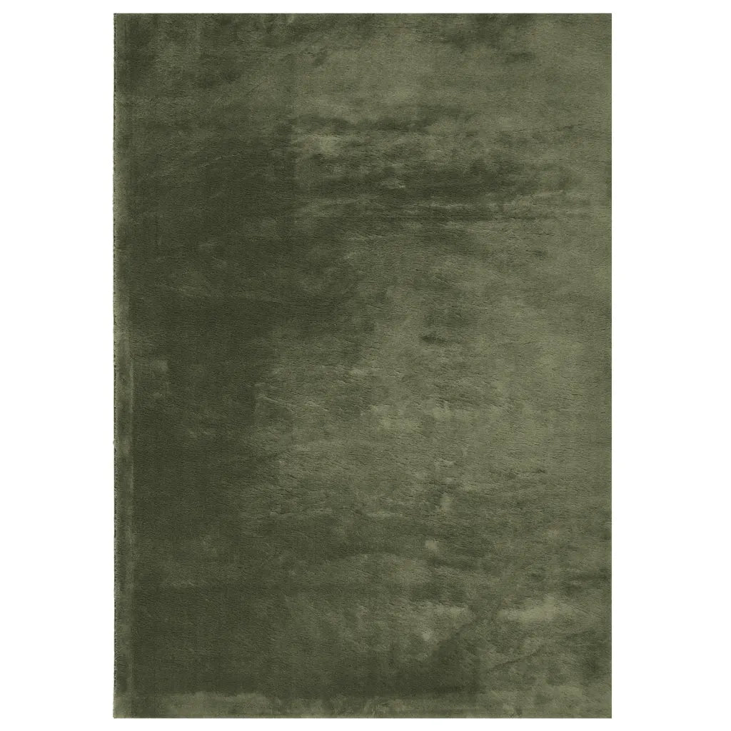 Tappeto Pelo Corto HUARTE Morbido Lavabile Verde Bosco 375102