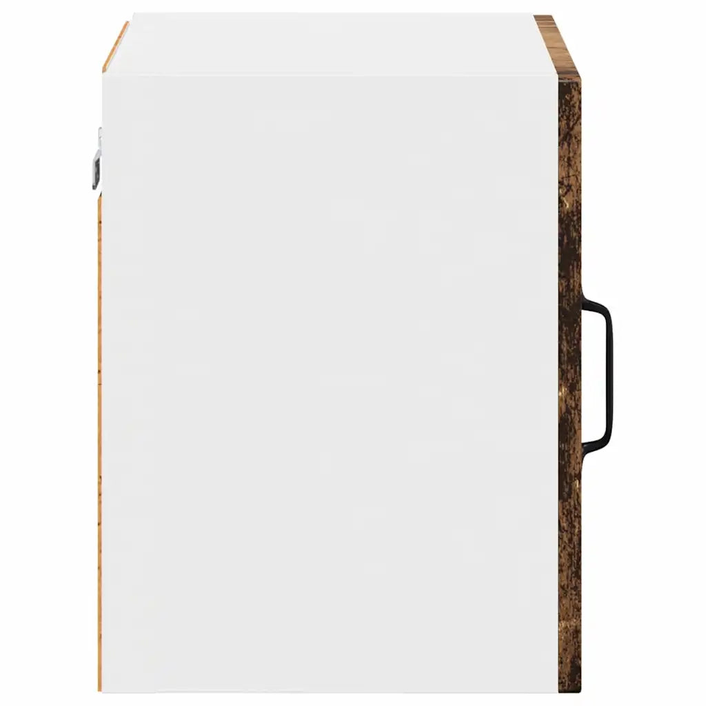 Mobile in vetro da parete LUCCA 2 pcs Legno antico
