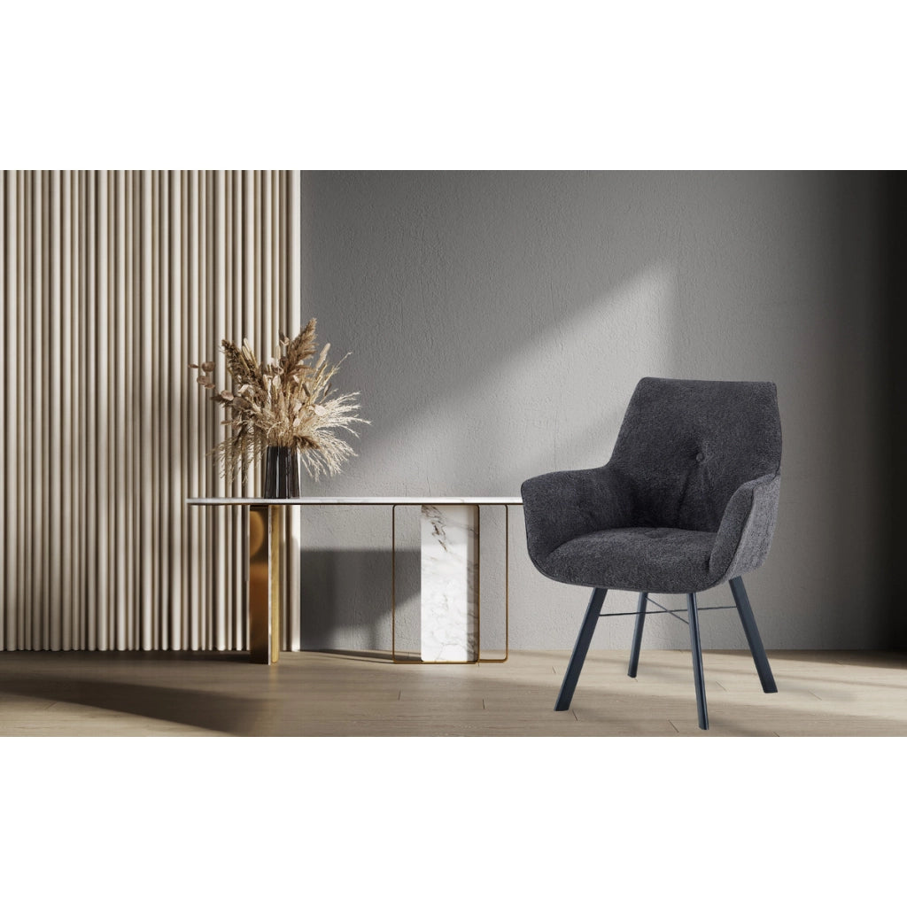 Sedia Allie 100 con braccioli e funzione girevole antracite
