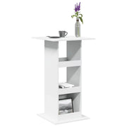 vidaXL Tavolo Bar con Portaoggetti Bianco 60x60x102 cm in Truciolato