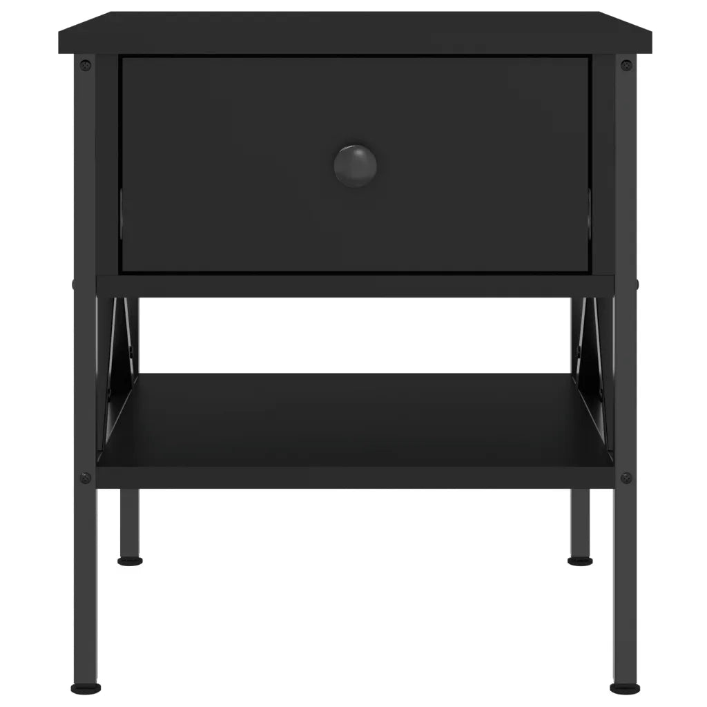 Comodini 2 pz Neri 40x42x45 cm in Legno Multistrato 825954