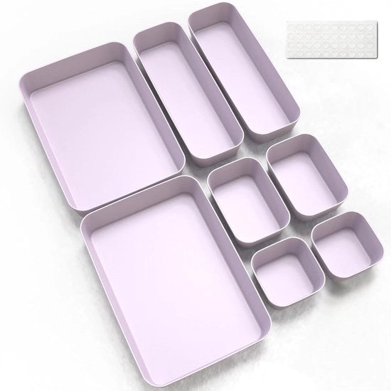Organizzatore di carrello - Sistema di archiviazione - set di 8 - plastica BPA libera