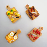 4 magneti per frigorifero per cucina e decorazione domestica, magneti decorativi divertenti per frigorifero, modalità cibo miniatura, magneti per piatti per cassettoni alimentari carini