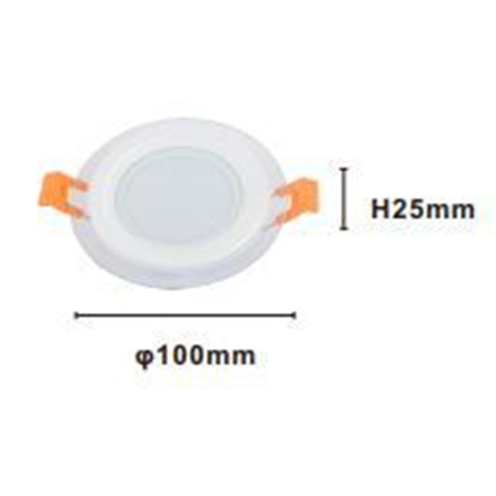 Trade Shop - Pannello Led Da Incasso Luce 3000k-6500k 6w Tondo Am-cr-6 Con Bordo Traparente 00625 -