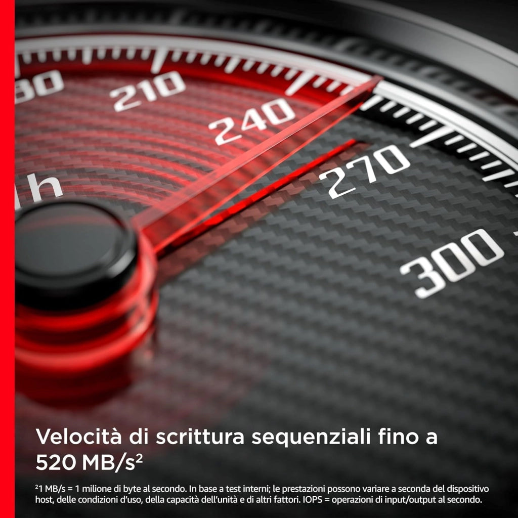 Ultra 3D 4TB SSD Interno, SATA 2.5", ultra veloce fino a 560 MB/s, SATA III 6GB/s, 3D NAND Technologia, Tecnologia nCache 2.0, Resistente agli urti