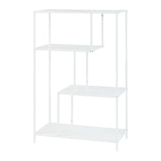 Libreria in acciaio a 4 ripiani 115 x 75 x 35 cm bianco opaco 03_0009006