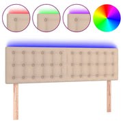 Testiera | Testata Cappuccino a LED 144x5x78/88 cm in Similpelle