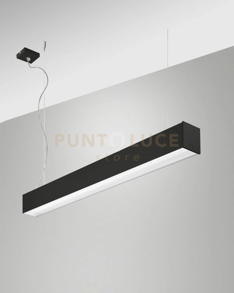 TURNER SOSPENSIONE NERA 29W 4000K 3570LM PRISMATIC IP40 100CM