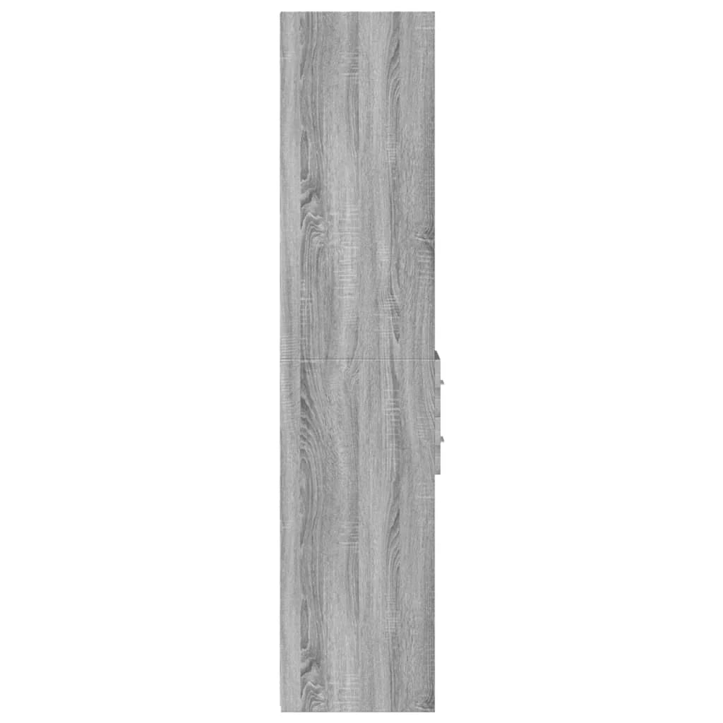 Buffet credenza cassettiera armadio mobile contenitore organizer cucina soggiorno salotto rovere Sonoma alto 30 x 42,5 x 185 cm legno ingegnerizzato grigio 02_0035171