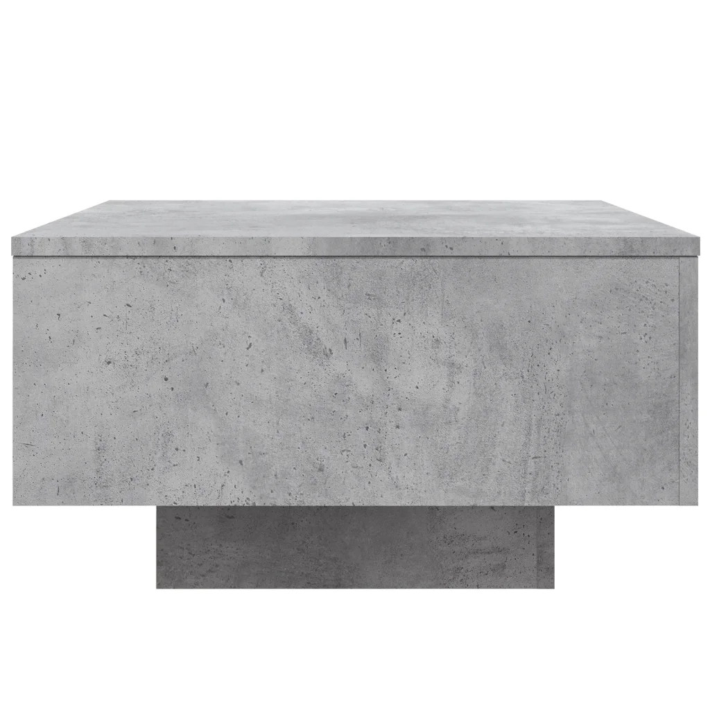 Tavolino da salotto | Tavolino da caff¨¨ | Tavolino da Soggiorno con Luci LED Grigio Cemento 55x55x31 cm