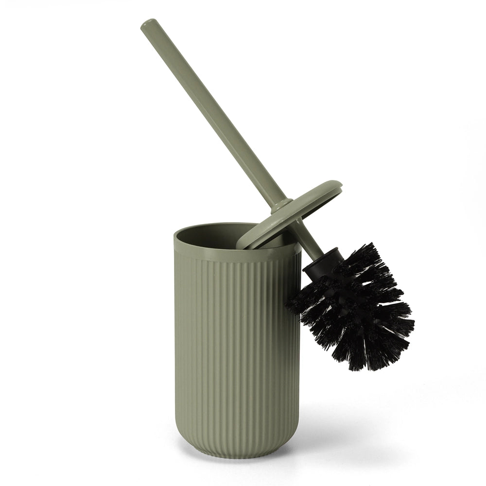 Set accessori bagno completo di 4 pz verde cannettato Arizona