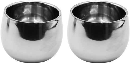 Set di Tazze da Caffè in Acciaio Inossidabile da 2 - Doppio Strato - Riciclabile - Isolato - Ideale per Campeggio - Tazze da Campeggio