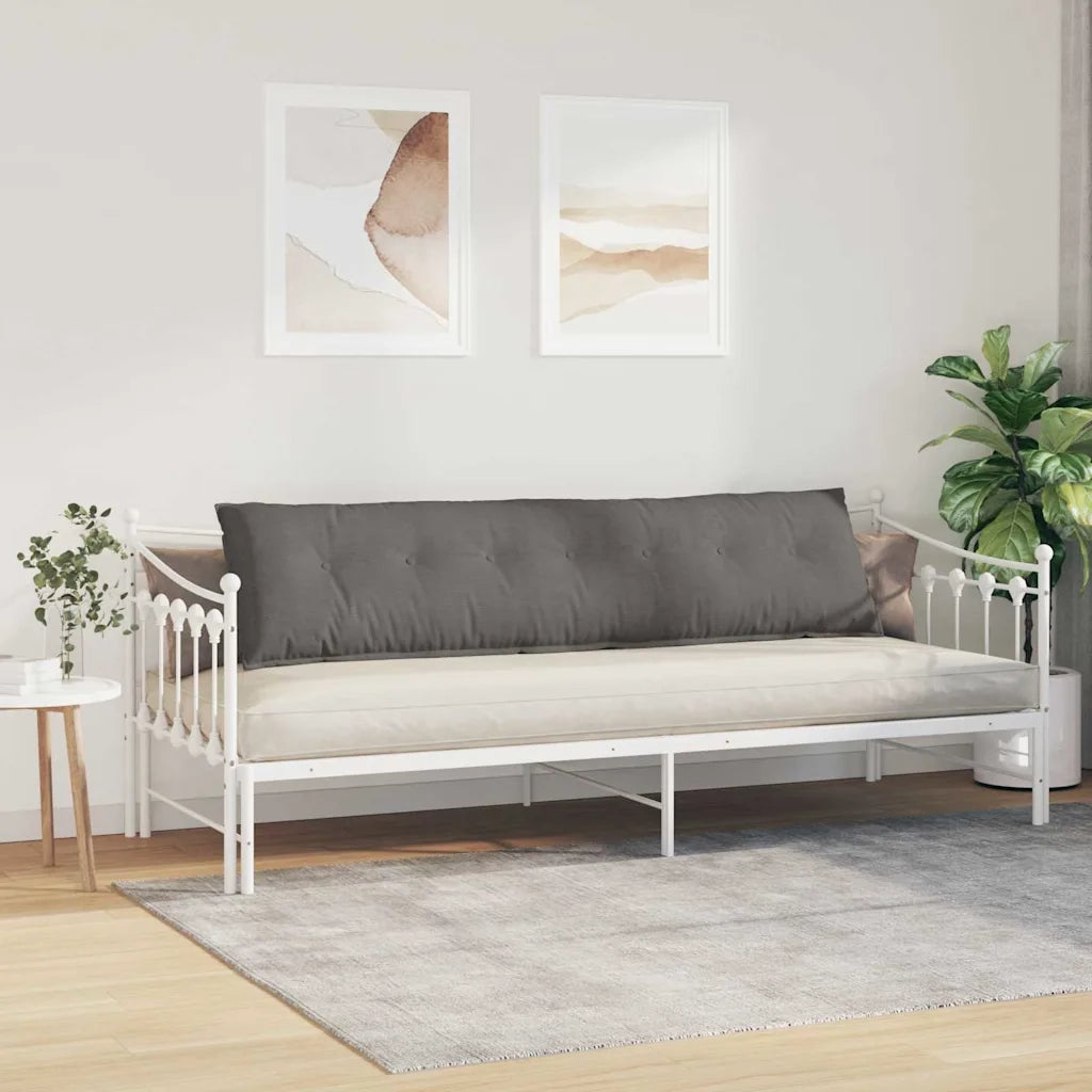Cuscino per Schiena Grigio chiaro 200 x 50 cm Tessuto in Cords 42014994