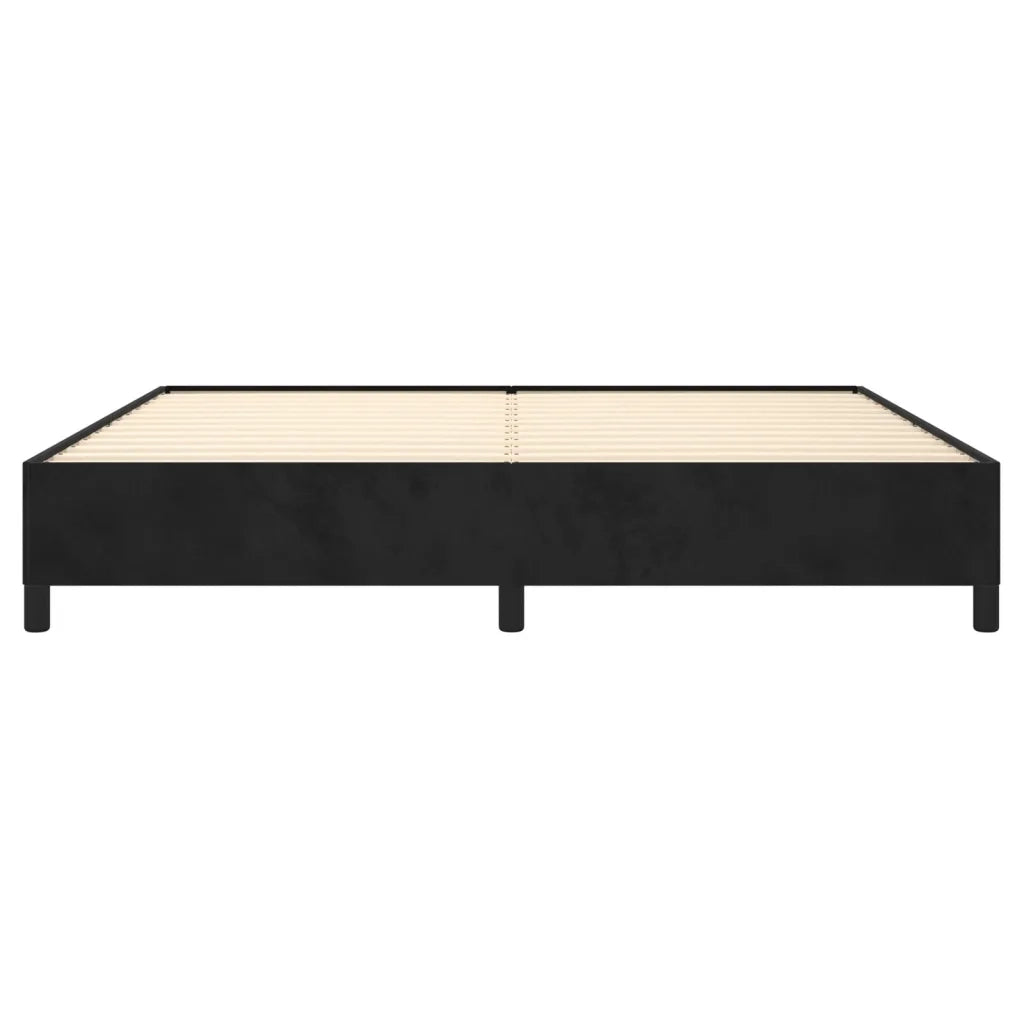 Giroletto senza Materasso Nero 200x200 cm in Velluto 347344