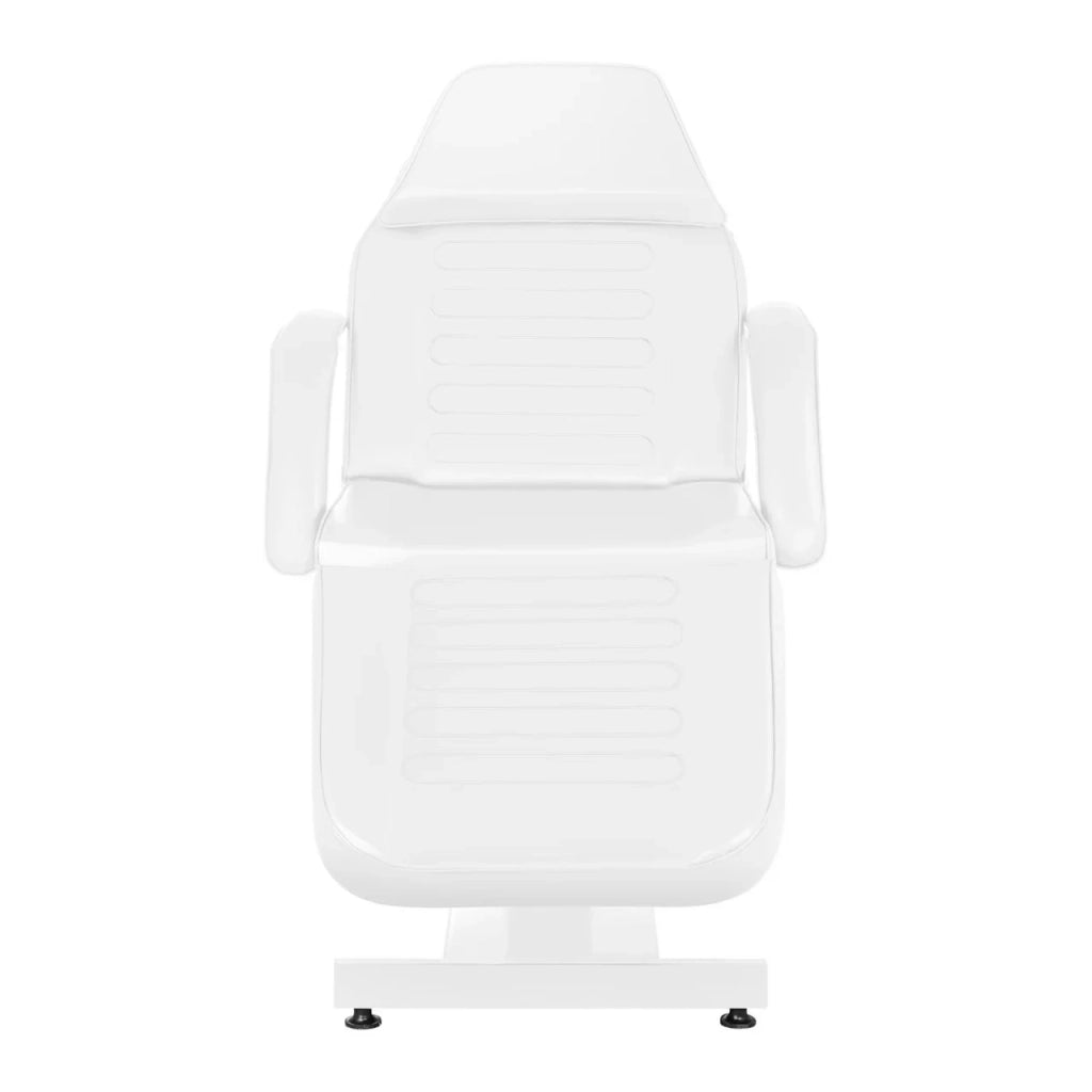 Poltrona estetica professionale in PVC sintetico ferro e acciaio inox bianca 14_0001661