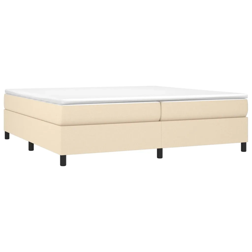 Struttura Letto a Rete a Molle Crema 200x200 cm in Tessuto 3120891