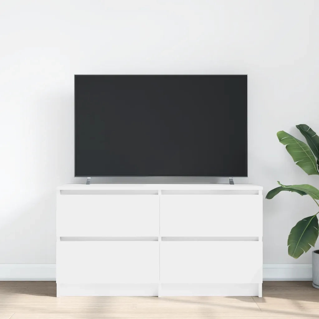 Mobile Porta TV Bianco 100x35x54 cm in Legno Multistrato 861796