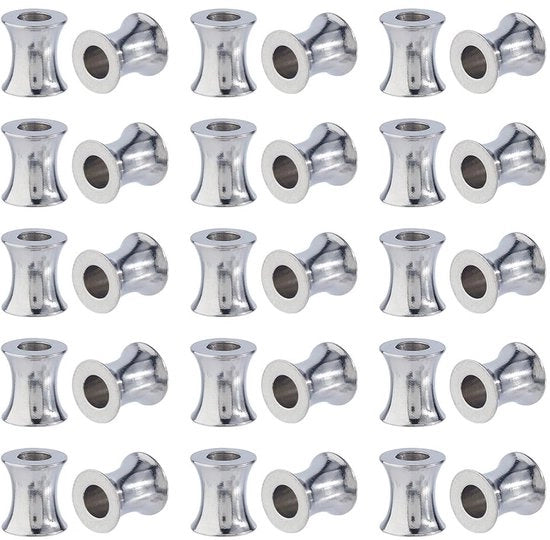 Set di Filigrana da 40 Pezzi - Filigrana Europea - Acciaio Inossidabile - Foro Grande 4 mm - Per Creare Gioielli - Incluso Contenitore per Filigrana