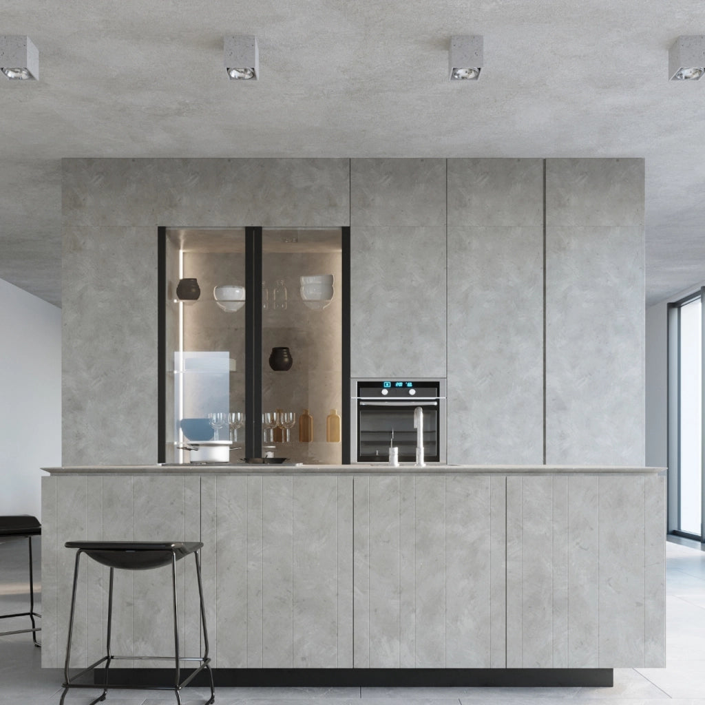 Spot da soffitto Pure Lume Domino 140 cemento GU10