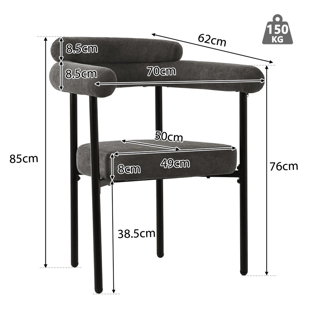 Set Tavolo da Pranzo e Sedie ¨C Xylo ¨C Metallo, Velluto Grigio, 5 Pezzi