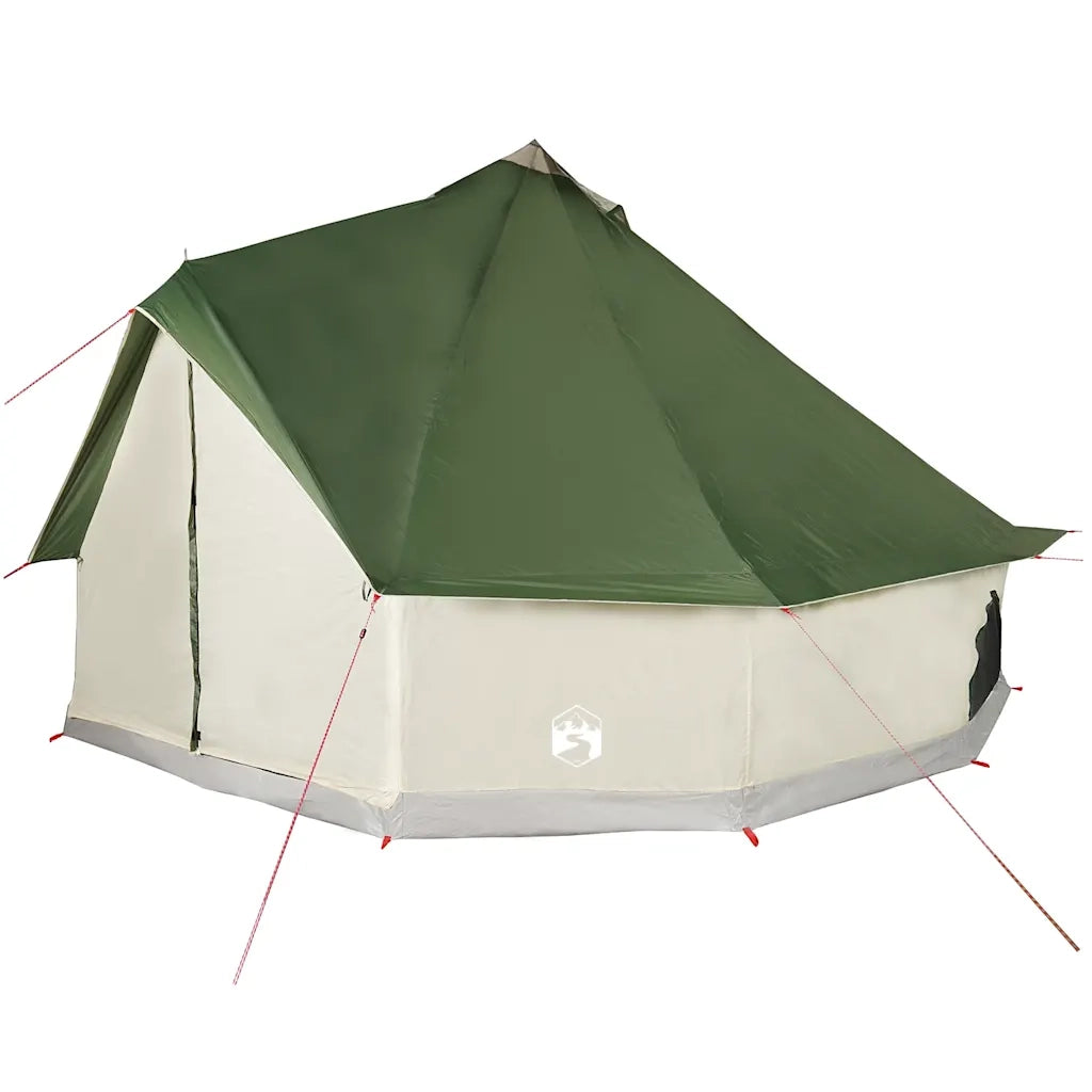 Tenda Familiare Tipi per 6 Persone-Tenda da campeggio Verde Impermeabile 406718