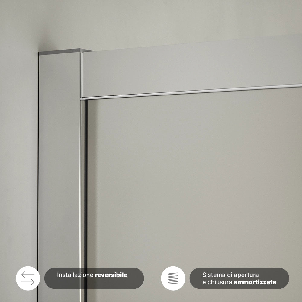 Box doccia  80x80 cm scorrevole vetro 6mm opaco con trattamento anticalcare h195cm scorrevole | Aruba