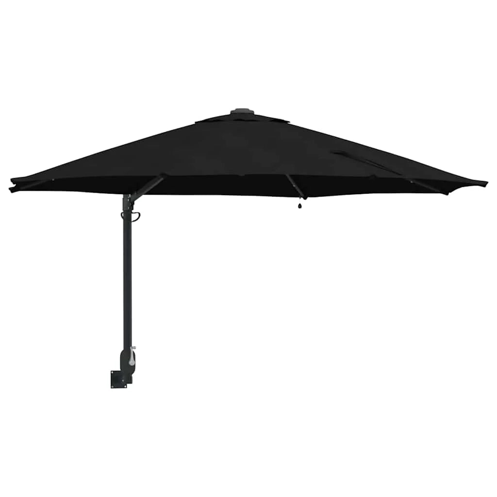 Ombrellone da giardino inclinato 248 x 248 x 148 cm ombra confortevole design moderno poliestere nero 02_0058648