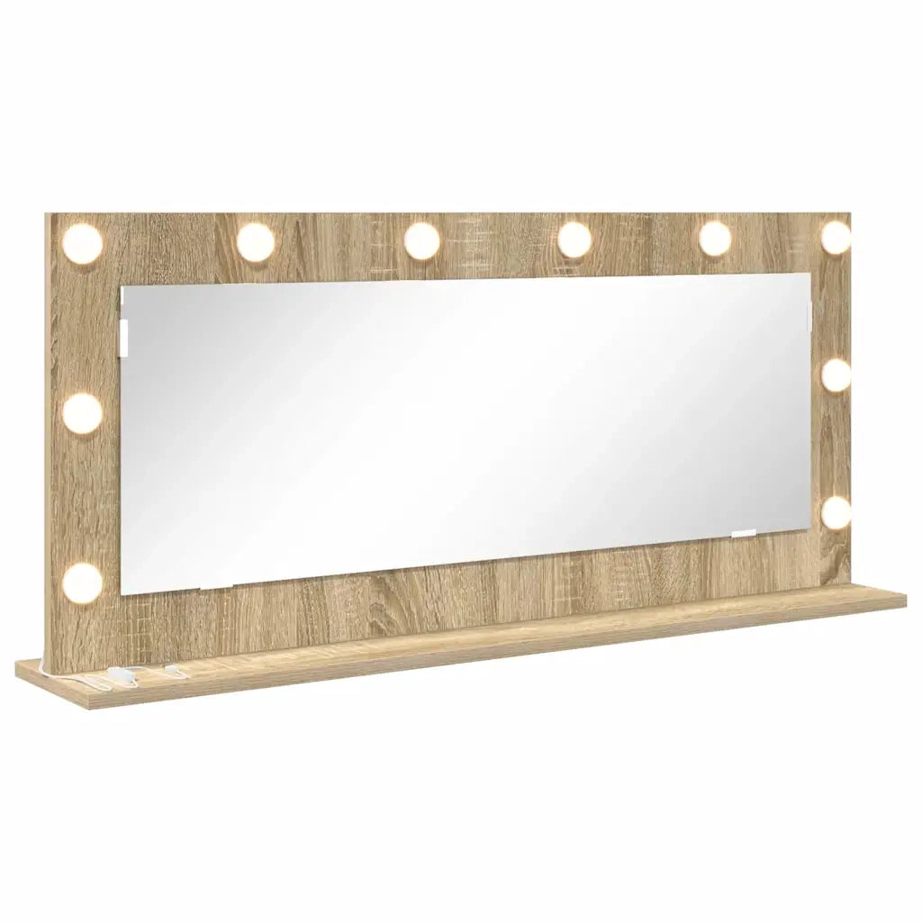 Specchio da Vanità Rettangolare Rovere Sonoma 100 x 45 x 18 cm 868327