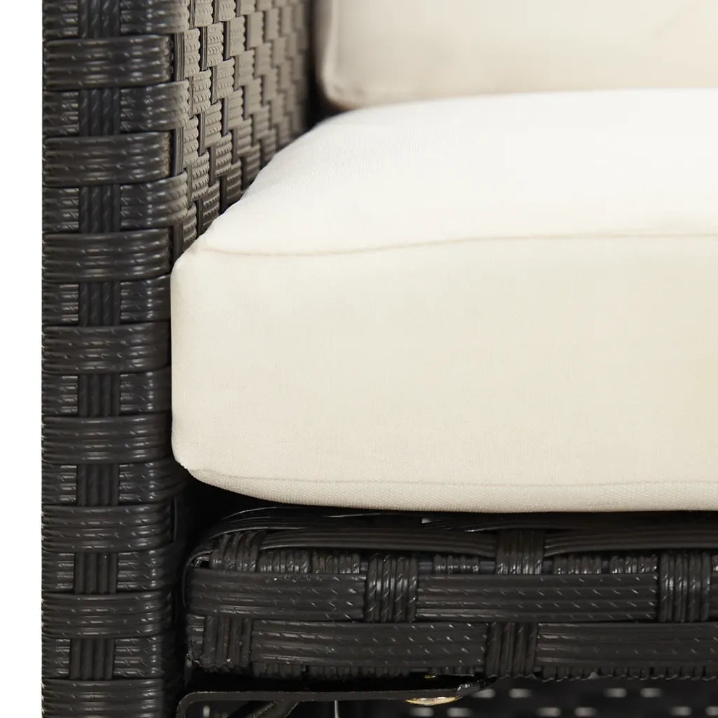 Sedie da Giardino 4 pz | Sedie da Esterno in Polyrattan Nero