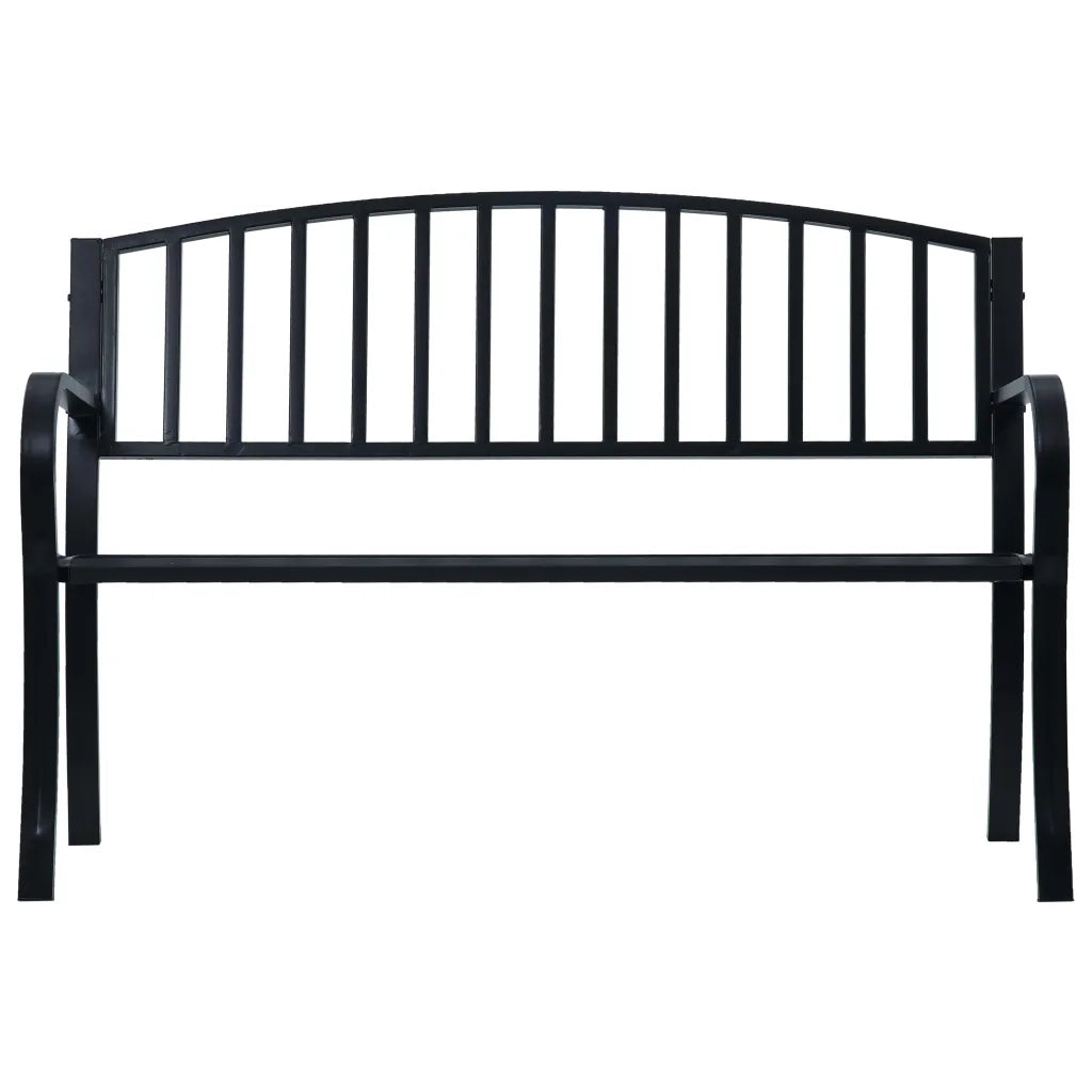 Panca da Giardino Nera 120 cm Acciaio