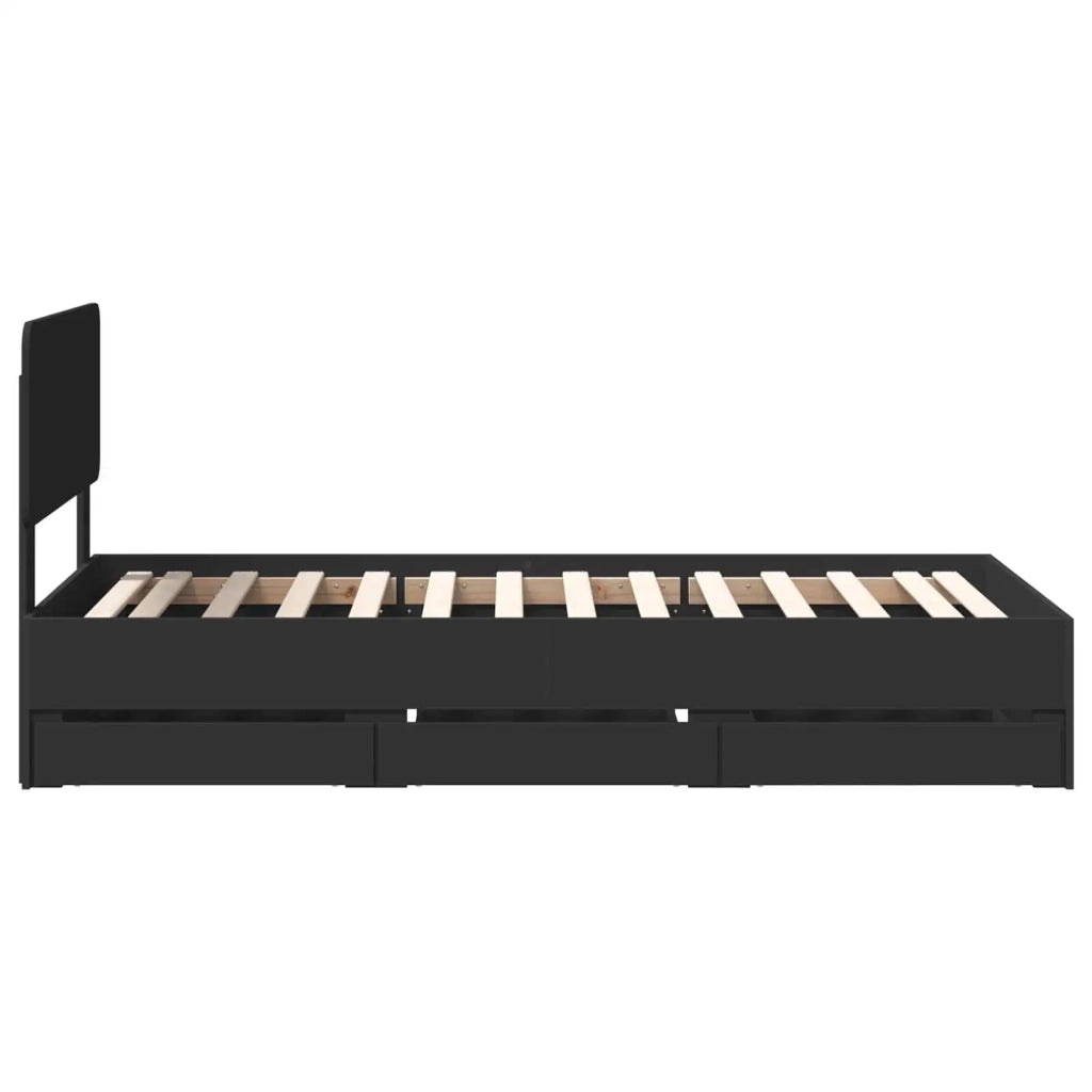 Struttura del letto Nero 100 x 200 cm Legno ingegnerizzato 3412214