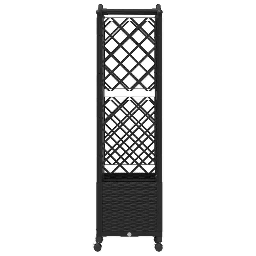 Letto Rialzato con Griglia e Tetto Nero 122 x 40 x 144 cm PP 3423022