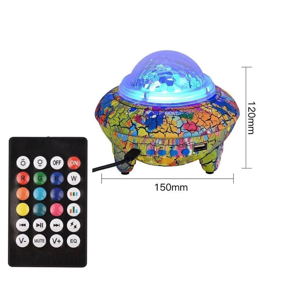 Trade Shop - Proiettore Luci Effetti Led Rgb Cielo Stellato Cassa Bluetooth 10w -