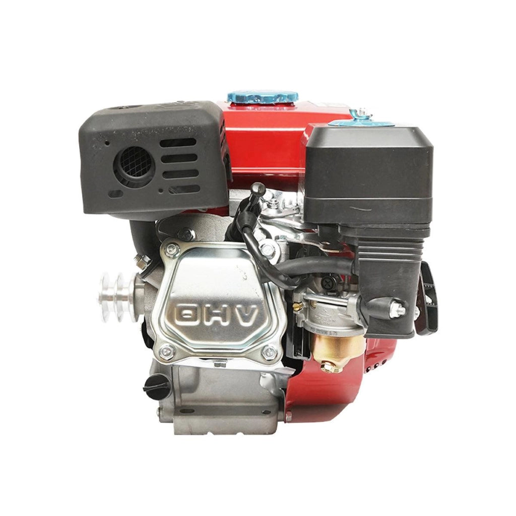 Motore a Scoppio 7,5 CV, Motore a Benzina 4 Tempi 196cc con Albero Ø 20 mm e Puleggia, Avviamento a Strappo Breckner Germany
