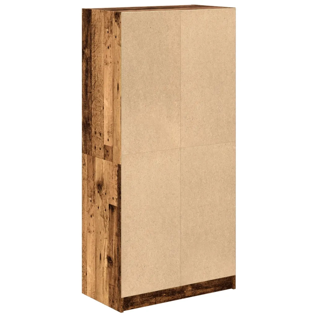 Credenza con Ante Legno Antico 68x37x142cm in Legno Multistrato