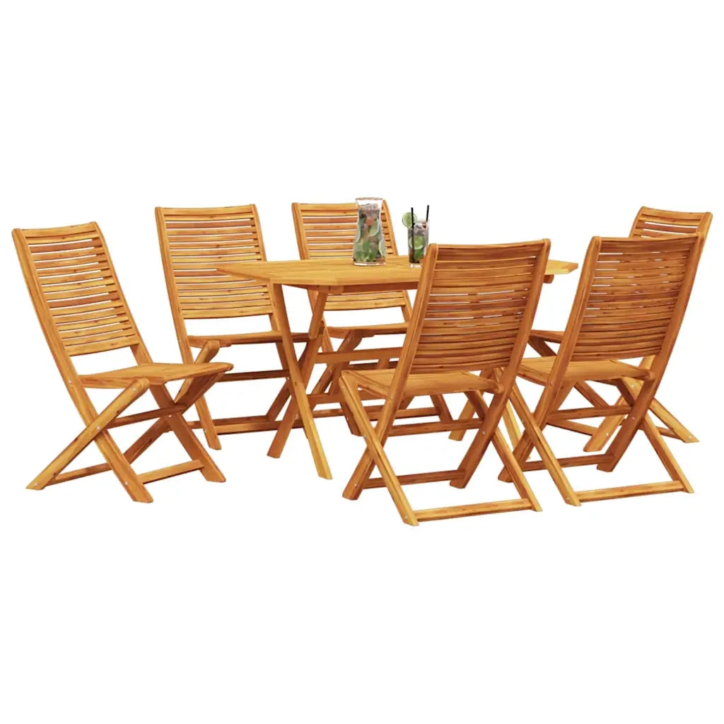Set da Pranzo per Giardino 7 pcs Marrone 3375711