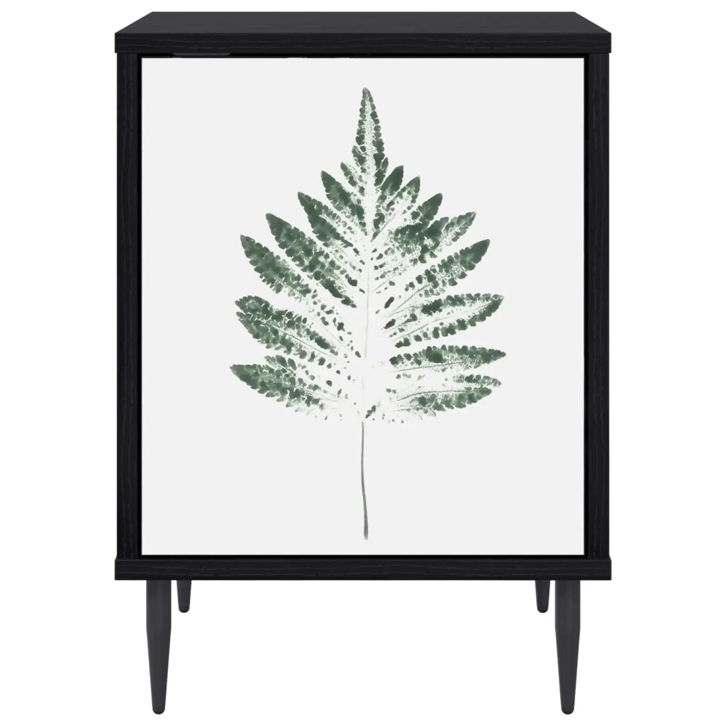 Armadio da Notte HANAU 2 pz Rovere Nero 36 x 33 x 51 cm 8007262