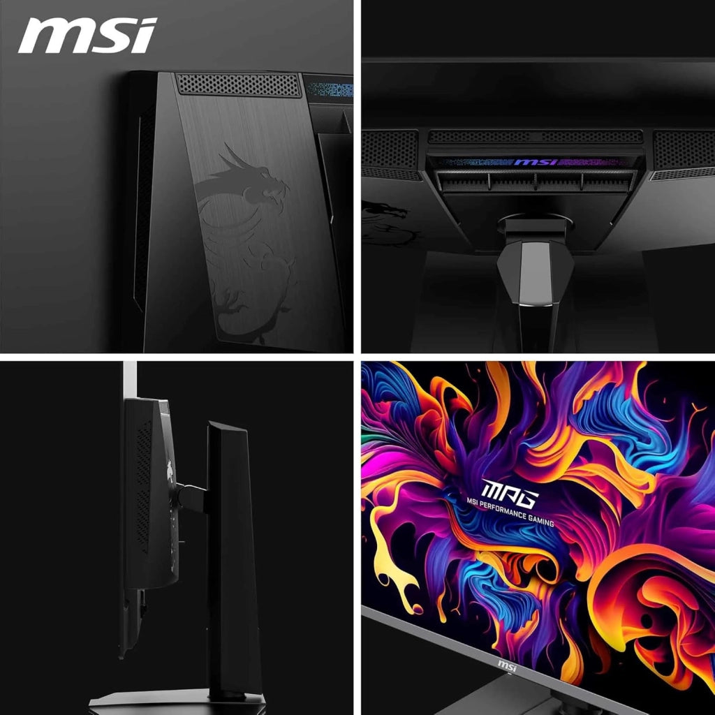 MPG 322URXDE QD-OLED, 32 pollici, 4K UHD, 3840 x 2160, monitor OLED, 240 Hz, 0,03 ms, DisplayHDR True Black 400, compatibile con G-SYNC, HDMI 2.1, DP 2.1a, USB C (98 W PD), regolabile in altezza